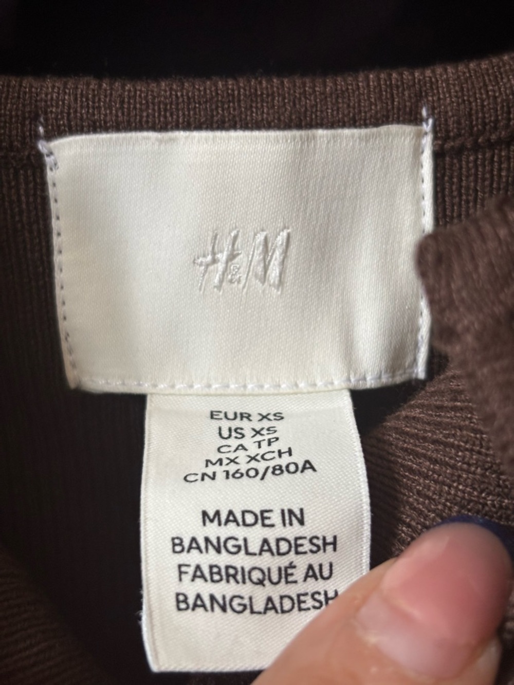 H&M Brown Ribbed Lace-Up Maxi Dress - Picture 4 of 7